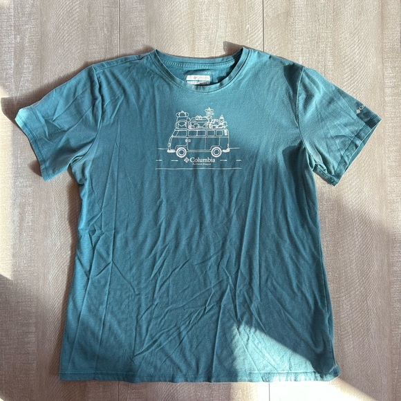 Women’s Columbia Teal Adventure Van  T-Shirt - Picture 3 of 5